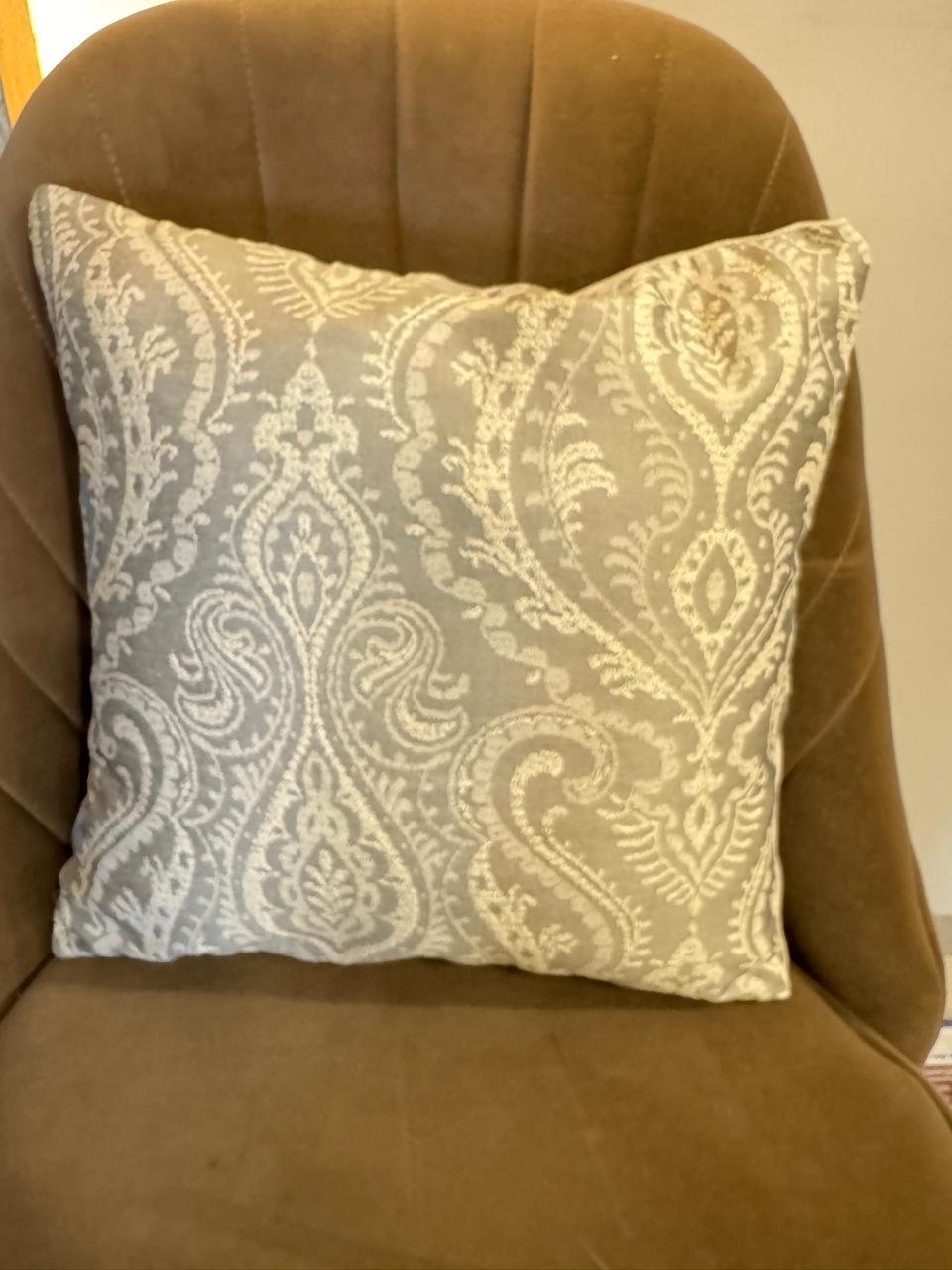 Ivory Meadow Embroidered Cushion Cover